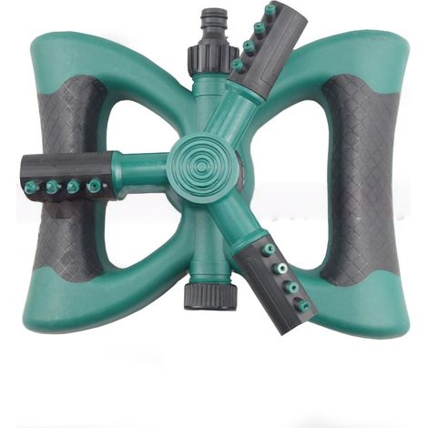 Arroseur rotatif à 360 degrés pour jardin et pelouse avec base et connecteur de tuyau d'arrosage réglable pour grands jardins