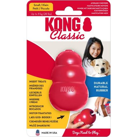KONG - Classic - Juguete de Resistente Caucho Natural - para morder, perseguir o Buscar - para Perros Pequeños (1/5)
