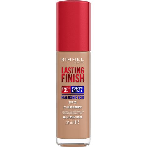 Rimmel Lasting Finish 35H Coverage Foundation SPF20 - 201 Classic Beige 30ml