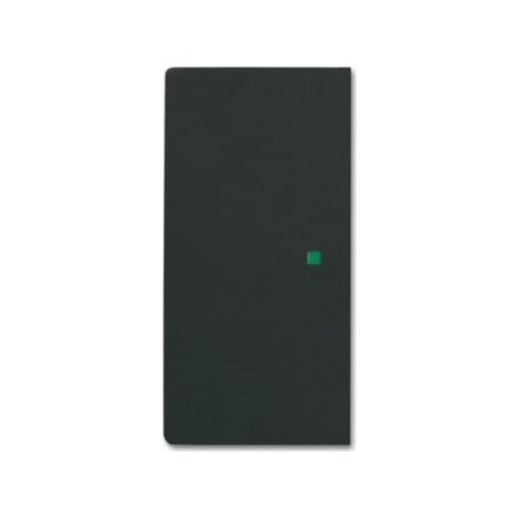 Enjoliveur 1/2 touche D/G 1 led sans picto noir mat SR-2-885 (BJE520456) pour actionneur 4 touches LINEAR ABB 6220-0-0623