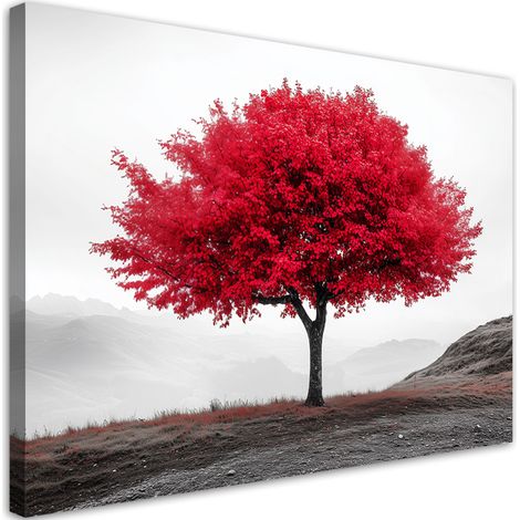 Tableau déco Paysage d'arbre rouge 100x70 (1/5)