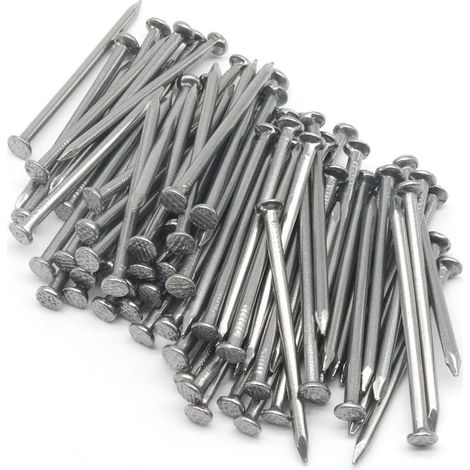 Lot de 100 clous coulissants en métal et ciment pour meubles en bois, 50 mm de longueur, 5,1 cm, clous de suspension courant (1/5)