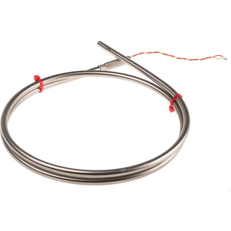 Thermocouple type K Ø 6mm, L 1m, +1100°C max à Câble ( Prix pour 1 )