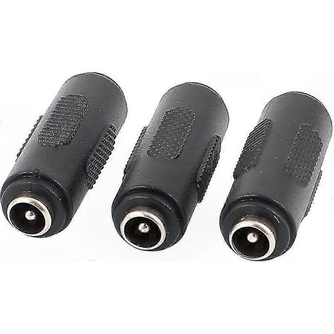 2,1 x 5,5 mm DC-Buchse-Buchse-Adapter, 3er-Pack Stromanschlüsse für Überwachungskameras (1/2)