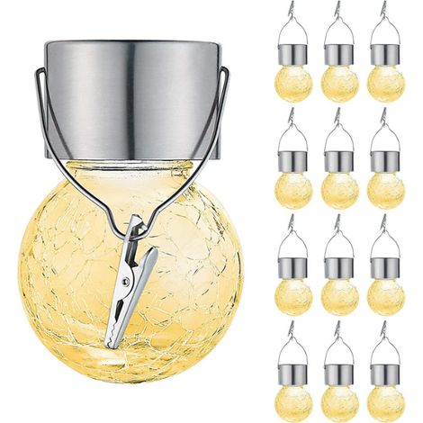 Lot de 2 lampes solaires LED étanches décoratives en forme de boule-AquaForge (1/3)