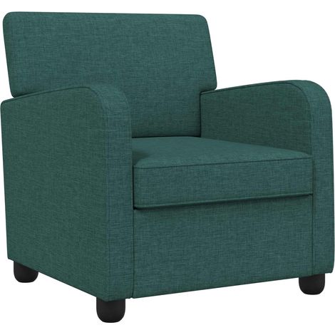 Poltrona Verde Scuro Tessuto vidaXL (1/5)