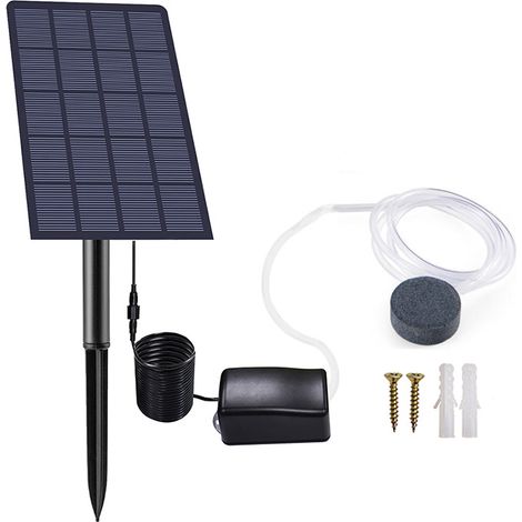 Pompe à air solaire, oxygénateur pour piscine et bassin extérieurs A (1/4)