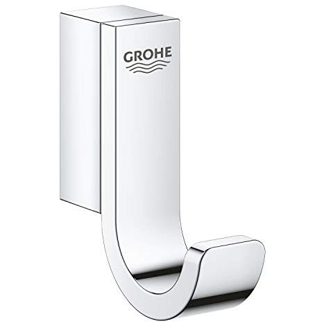 Grohe – Patère murale en métal chromé – Fixation murale – 44 mm de largeur – 52 mm de hauteur – 1 crochet pour serviette