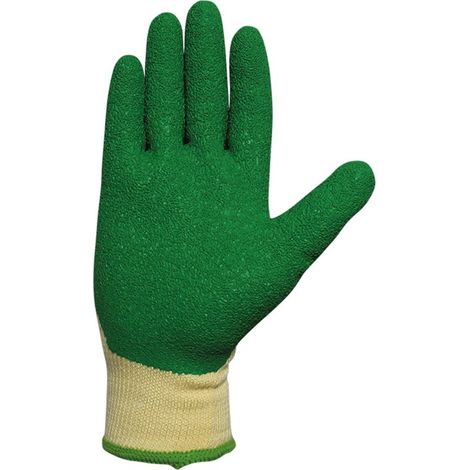Guante const xl10 juba poliester/algodon+lÁtex palma ve/am (1/4)