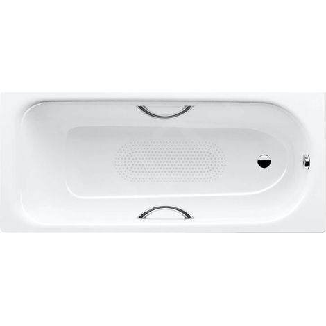 Kaldewei Advantage - Baignoire rectangulaire Saniform Plus Star 345, 1600 x 750 mm, avec trous pour barres de maintien, blanc -