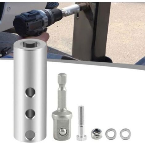 Adaptateur De Forage - Acier Inoxydable - Pour Cric Remorque 1 Pouces - Douille 1/2 Pouces - 26 Mm Alésage - 1 Pièce (1/5)