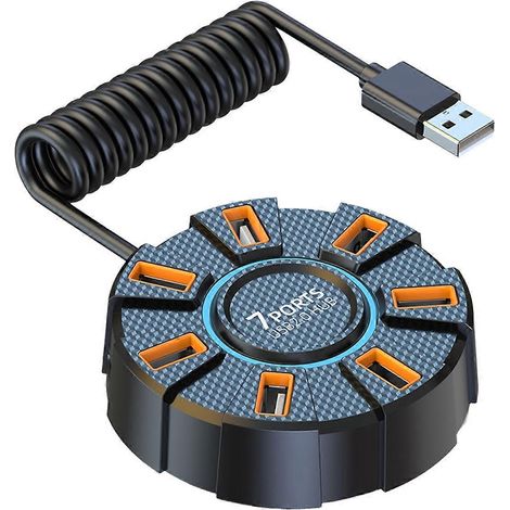 Adaptateur secteur USB multiple avec 7 ports pour PC et ordinateur portable. (1/5)