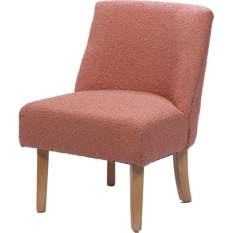Amadeus - Fauteuil en bouclette rose Dag (lot de 2) (1/3)