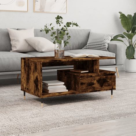 Couchtisch Räuchereiche 90x49x45 cm Holzwerkstoff (1/5)