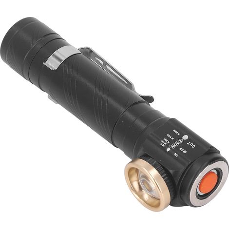 Lampe frontale LED portable détachable à lumière dure, 4 niveaux d'intensité, zoom télescopique, rechargeable par USB. (1/5)