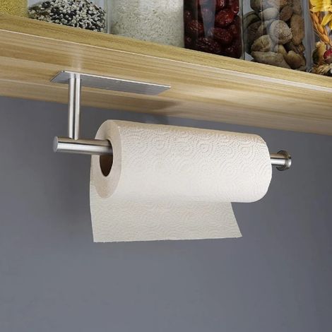 Porte-serviettes en papier en 304 peu encombrant pratique étanche à suspendre à fond carré long argenté Acier Inoxydable (1/5)