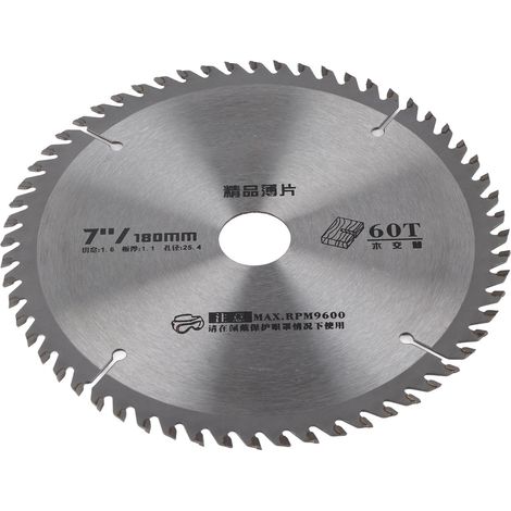 Lame de scie circulaire en acier rapide, disque de coupe de 18 cm pour le travail du bois et le plastique