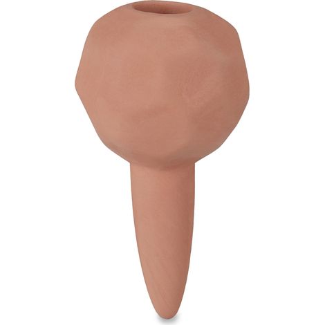 Set di 4 coni di irrigazione automatica in argilla permeabile per piante terrazza giardino 15 x 15 x 20 cm in argilla beige 130010431