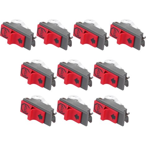 Lot de 10 interrupteurs marche/arrêt pour Husqvarna 137 142 36 41 42 136 50 51 55 61 141 266 268 272 281 288 (1/5)