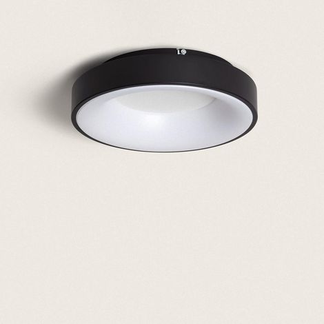 LED Deckenleuchte 30W Rund Aluminium Ø380 mm CCT Wählbar Jacob Schwarz (1/5)