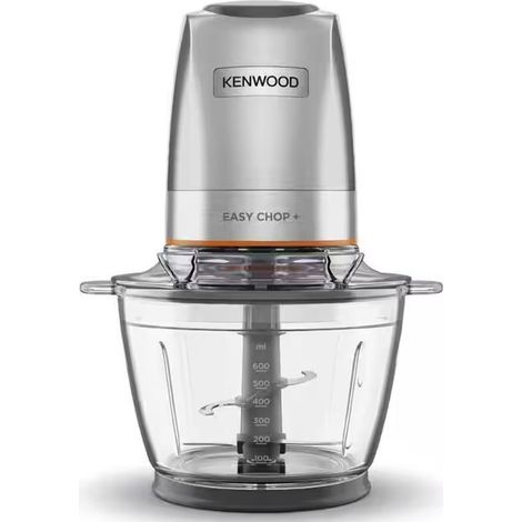 Kenwood Tritaverdure Elettrico CHP62.400SI Argento 0,6 L con Ciotola in Vetro