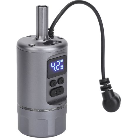 Batterie 3-en-1 pour sac à main de tatouage, interface RCA, alliage d'aluminium, 1600 mAh, argent. (1/5)
