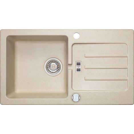 Alveus Victoria - Lavello in granito 77x43 cm, con comando dello scarico, beige 1133454