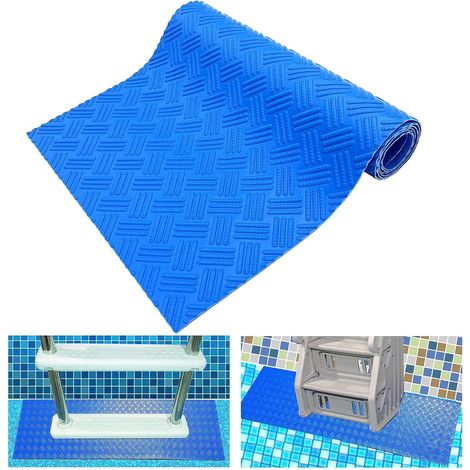 Tapis Antidérapants pour Échelle de Piscine Tapis de Protection pour Échelle de Piscine Tapis D'échelle avec Texture Antidérapante Tapis pour Echelle Piscine pour piscines Hors Sol 90 x 23 cm (1/5)
