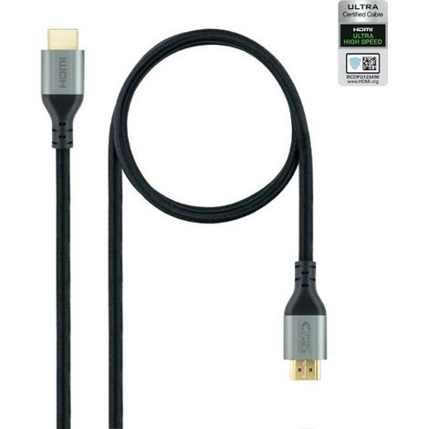 Nanokabel Kabel HDMI 2.1 zertifiziert ULTRA HIGH SPEED A/M-A/M, Schwarz, 1,5 m