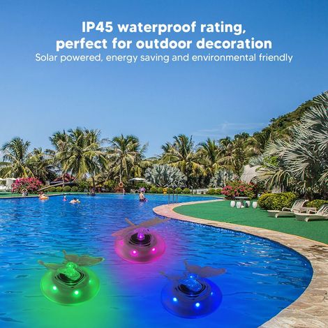 Libellenförmige, schwimmende Solarleuchte aus ABS mit RGB-LED, IP45, für Teiche, Pools und Gärten (1/5)