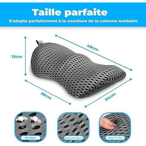 Coussin Lombaire Voiture, Fauteuil Bureau, Appui Dos (1/4)