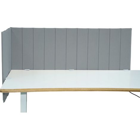 Akustik Tischtrennwand Flexmiut Roll 160 cm rollbar mit Steppung Stoff dunkelgrau hjh OFFICE (1/5)