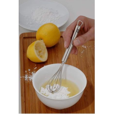 Mini fouet de cuisine en acier inoxydable – Fouet de cuisine – Batteur manuel d'oeufs pour gâteaux 16 cm (1/5)