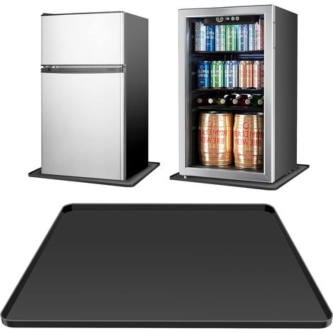 Tapis de réfrigérateur en silicone avec rebord surélevé Protection de sol pour réfrigérateur Tapis de réfrigérateur antibactérien Plateau de réfrigérateur en silicone Tapis de sol pour réfrigérateur (1/5)