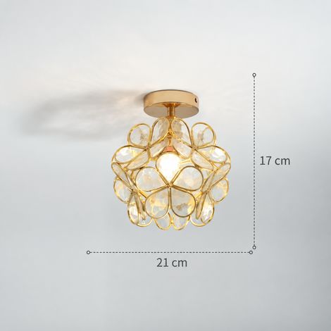 Plafonnier fleur de cerisier transparent modèle J platine universelle saillie et encastrée LED lumière chaude incluse 36 × 36 × 36 cm 2 kg – Livraison gratuite