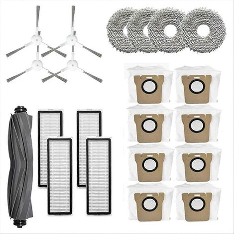 Hauptseitenbürste + HEPA-Filter + Staubbeutel + Wischmopp für Bot L20 Ultra, komplettes Wartungsset, hocheffiziente Ersatzteile, Tiefenreinigung, kompatibler Saugroboter, 4 essentielle Teile. (1/5)