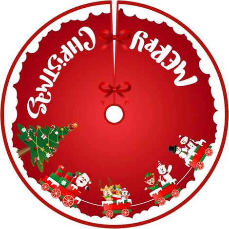 Tapis de sapin de Noël rond traditionnel, 90 cm (1/5)
