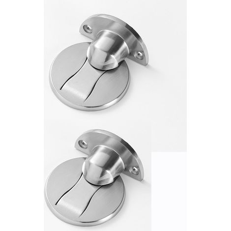 Butée Porte Magnétique Support Loquet Butoir 304 Résistant(2pcs,acier brossé) 2pcs Acier Inoxydable Métal Acier (1/5)
