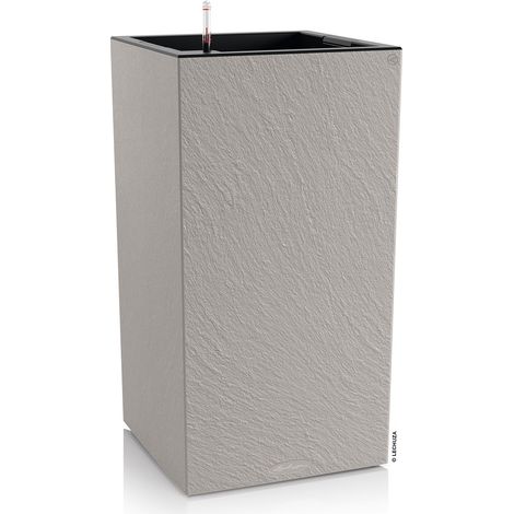 LECHUZA® Pflanzgefäße CANTO Slatestone 40 high Lichtgrau All-in-One
