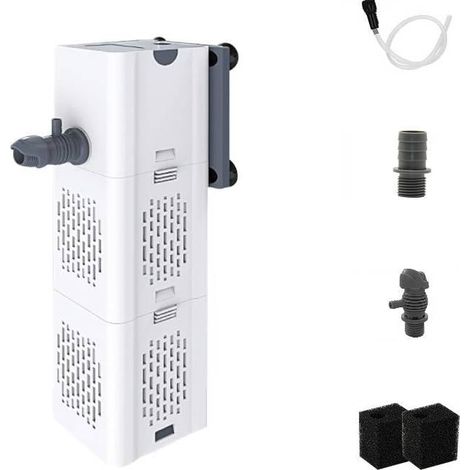 Built-in filter for aquarium 80-250 L, 15 W, flow rate 1000 l/h, integrated filter pump with filter sponge (1/5)
