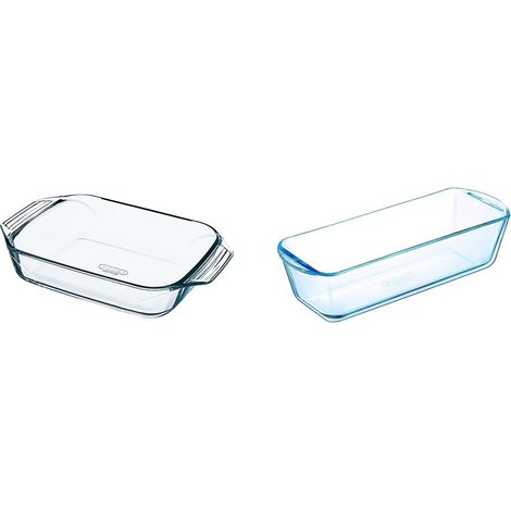Plat à Four Rectangulaire en Verre, Transparent, 31 x 20 cm (1/5)