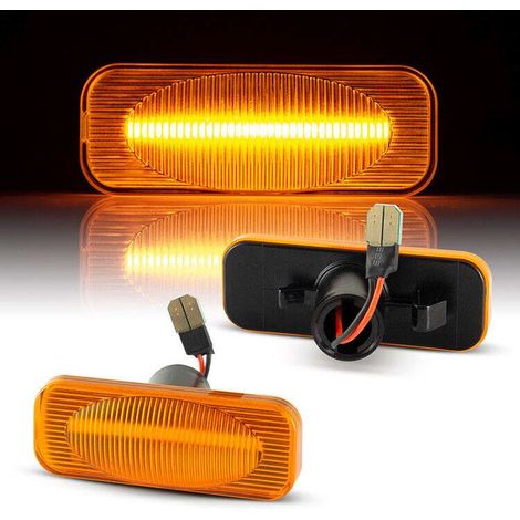 KIT 2 INDICATORI DI DIREZIONE LATERALI A LED COMPATIBILE CON Opel Omega B Limousine + Caravan BJ 1994-2003 VETRO GIALLO (1/5)