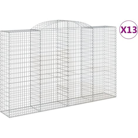 Maison Exclusive - Cesti Gabbioni ad Arco 13 pz 300x50x180/200 cm Ferro Zincato