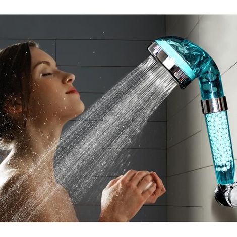 Ionique Filtre de salle de bains Pommeau Douche Spa Multifonction Tourmaline Germanium pluie tenue Pomme de douche haute pression Fi (1/4)