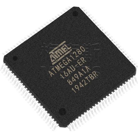 Set of 5 ATMEGA1280-16AU and ATMEGA1281-16AU electronic components