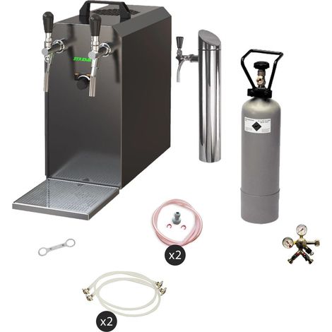 STREAM 50 Impianto per Spillatura Birra - Kit Completo Sottotavolo con 2 Rubinetti e Raffreddamento a Secco, fino a 55 l/h (1/5)