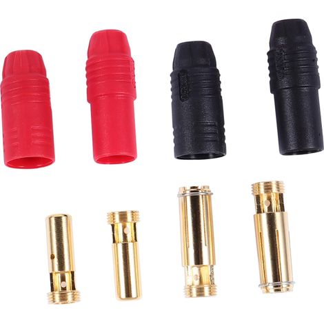 8 Pièces Plug Connecteurs De Batterie Connecteur Jst Connecteur As150 Connecteur Amass Connecteur Femelle Et Mâle en Cuivre Plaqué Or Connecteur De Batterie Lipo Alimentation Tête (1/5)