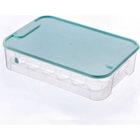 Boîte à œufs avec 24 grilles organisateur de boîte à œufs en plastique à une couche de grande capacité Boîte à œufs Boîte de (1/5)