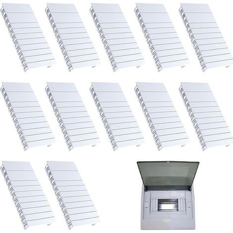 12pcs Cache-Vide pour Tableau Électrique, Cache Tableau Électrique pour Rénovations et Maintenance, Obturateur Tableau Électrique Modulaire Blanc, Compatible avec les Tableaux Électriques Standard (1/5)