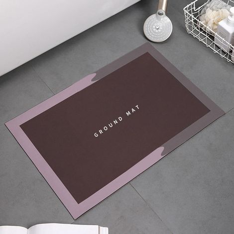 Tapis De Bain - Absorbant Rapide - Fond En Caoutchouc Antidérapant - Pour Salle De Bain Cuisine Séjour - 40 X 60 Cm - 1 Pièce (1/5)